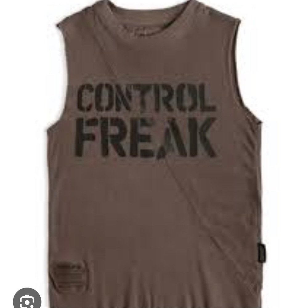 Nununu Brown Sleeveless Shirt Control Freak” Unisex